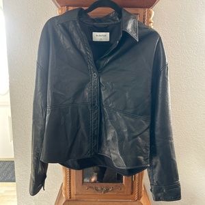 Pleather Shacket
